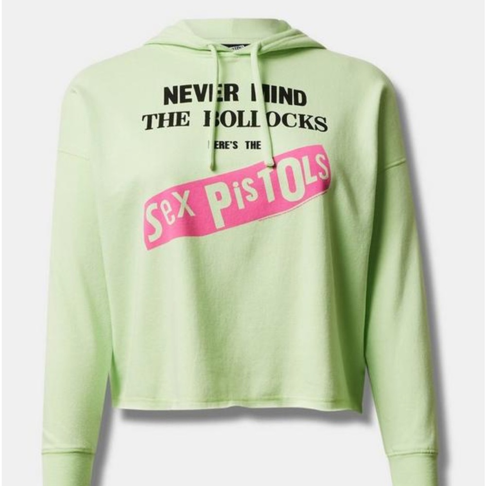 NWT torrid size 4 midi cropped Sex Pistols hooded sweatshirt